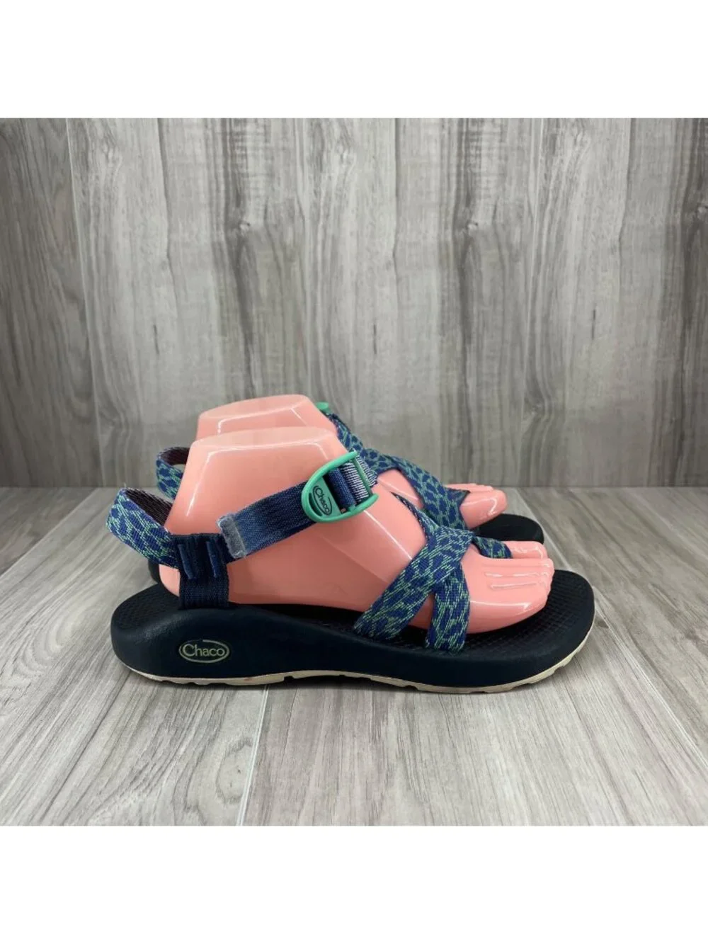 Chaco Sandals Womens 9 Blue Nylon Adjustable Strap Outdoor Shoes